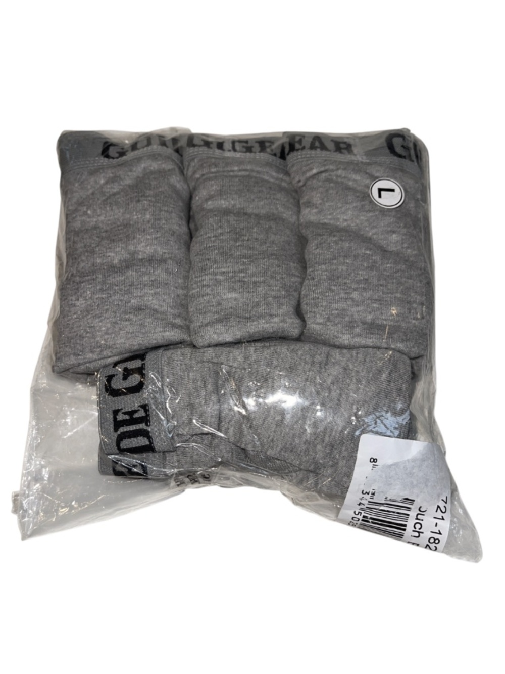 Guide Gear Mens Large Fly Front Pouch Underwear Brief Cotton/Poly Gray Lot of 4